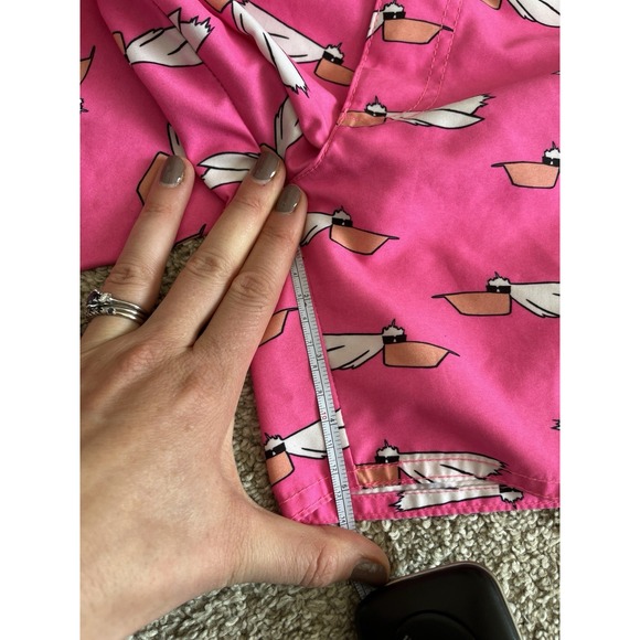 Women's Hot Pink Stork Design Board Shorts Small Billabong Surf Swim 5" Inseam - Picture 8 of 8